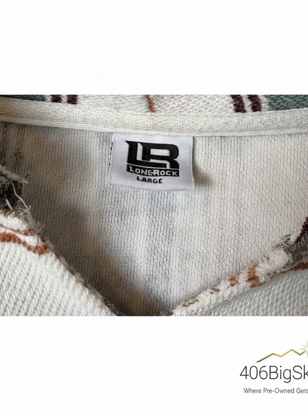 Wyoming Striped Hooded Crewneck Sweater - Green Cream